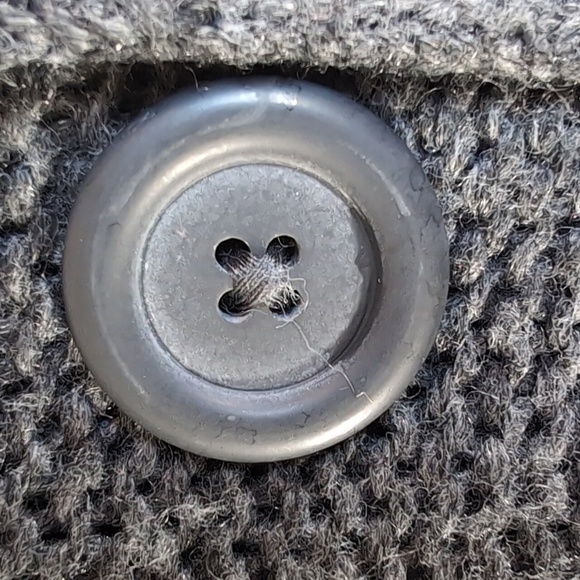 A.N.A. New Approach Charcoal Grey Alpaca Blend Sweater Jacket Size LP - Picture 4 of 8